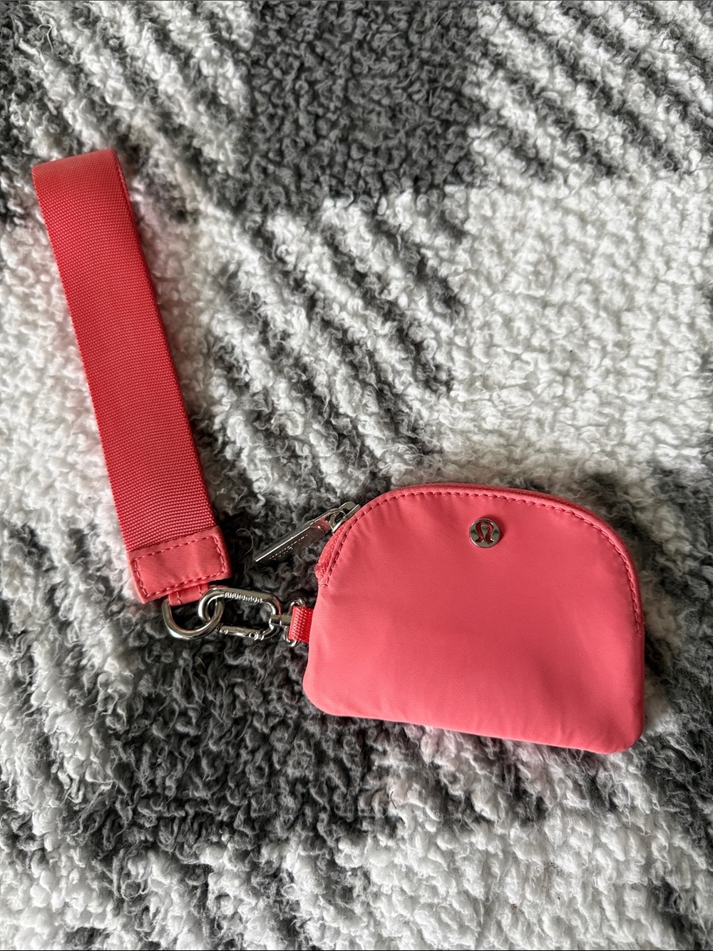 Lululemon Coral Wristlet Key Pouch
